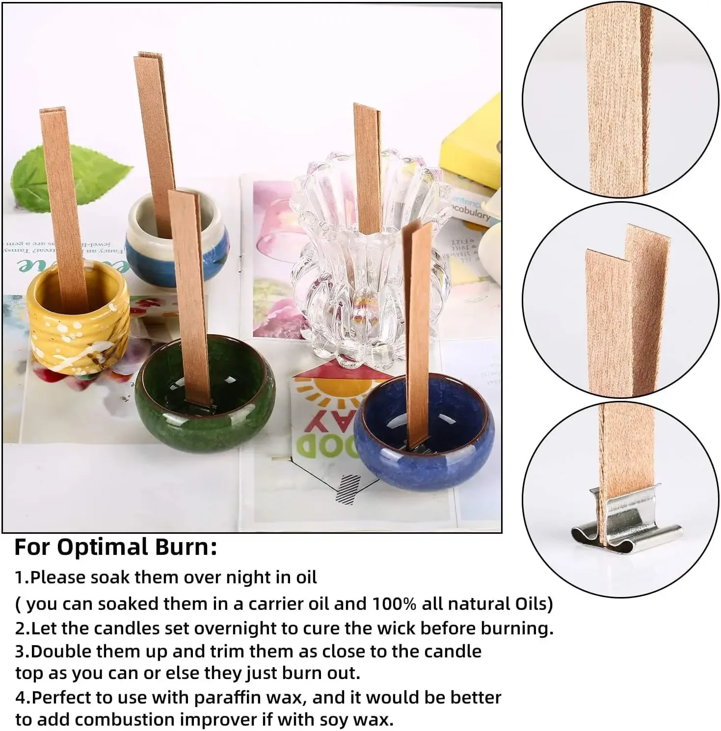 1-5Bags Crackling Wooden Candl - огляд і ціна Wood Wick Crackle