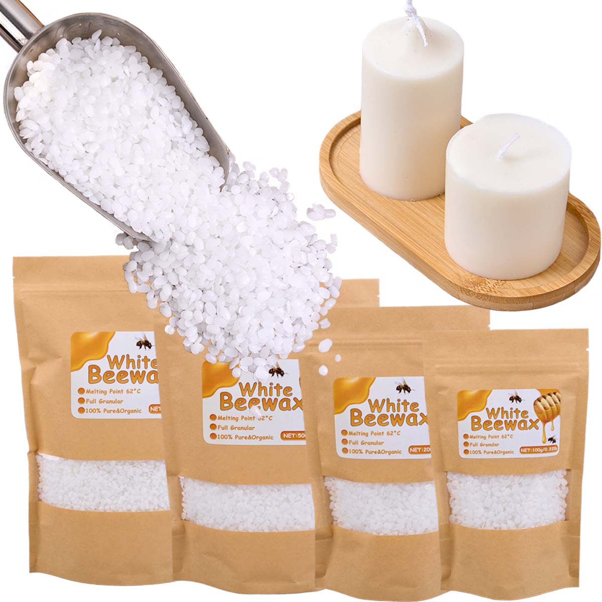White Beeswax Pure Natural Gra - огляд і ціна Candle Making With Beeswax