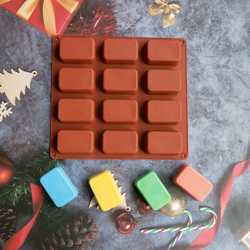 12 Cavity Square Silicone Soap - огляд і ціна Candle Making With Beeswax